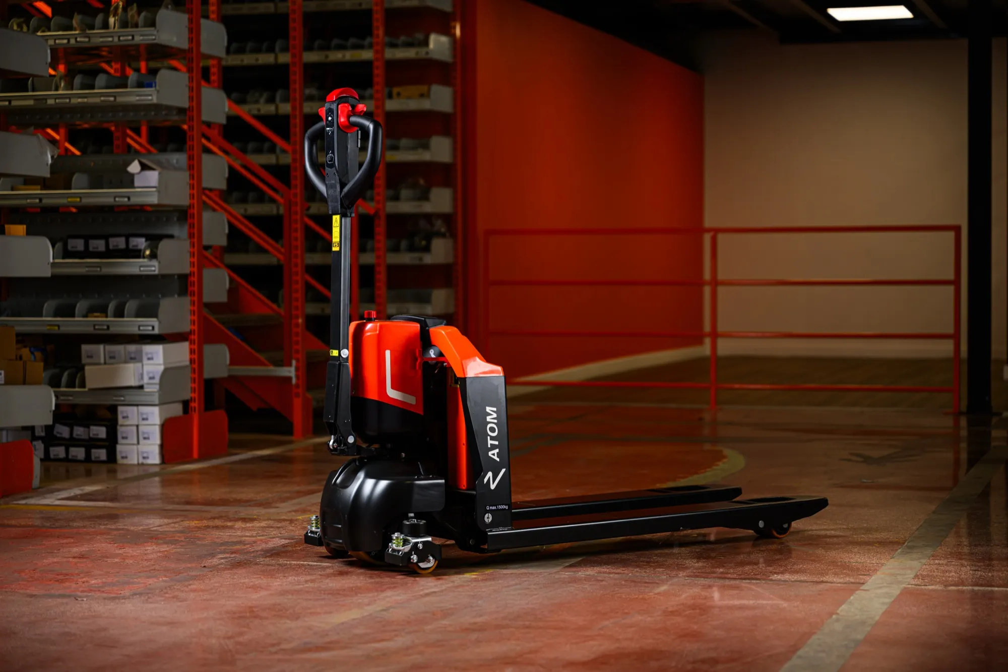 Dettaglio del transpallet elettrico Quick-Lift Serie Q OrangeLift