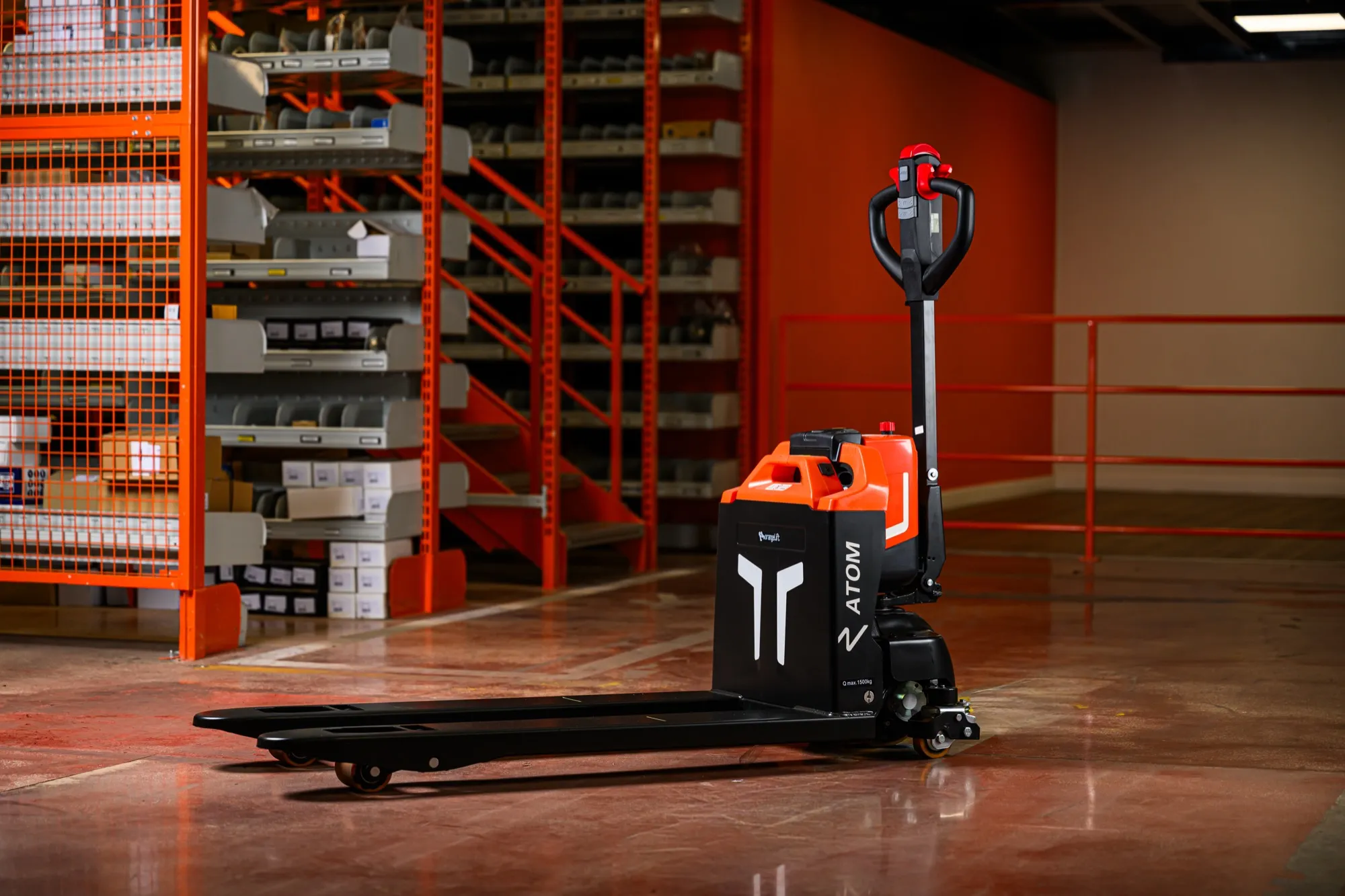 Transpallet elettrico Serie Q 1500 kg OrangeLift con funzione Quick-Lift