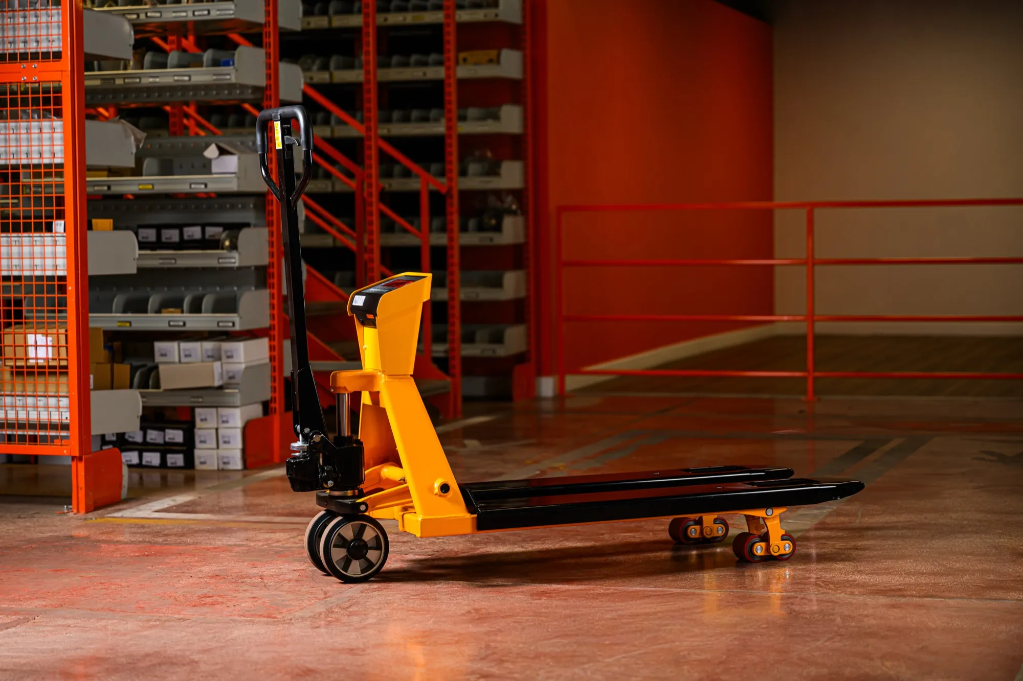 Transpallet pesatore ECO 2000 kg OrangeLift TSP20-X con bilancia, entry level